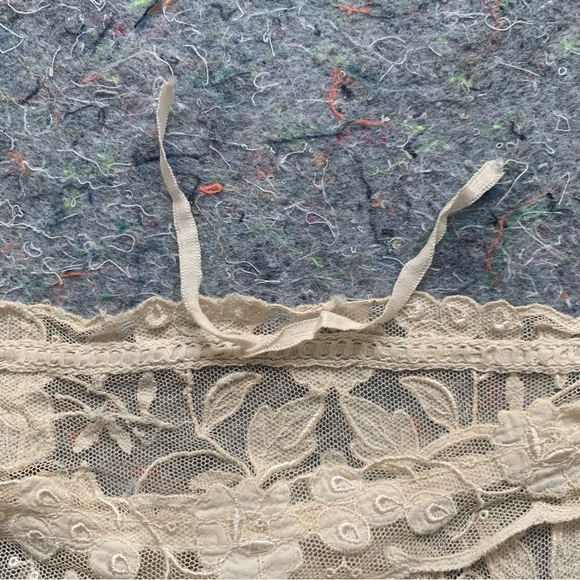 Antique 20s cream floral fairy dress piece - Picture 16 of 16